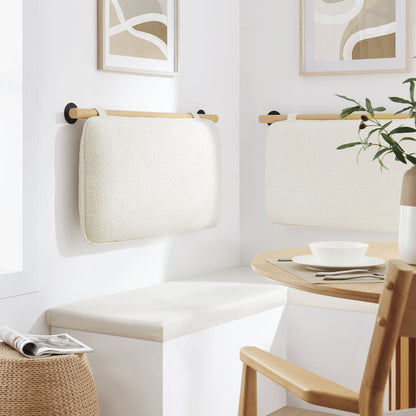 Modway - Anela Wall-Mounted Chenille Upholstered Twin Headboard by Modway  Bedroom Headboards Brown - MOD-7205-CRE-NAT