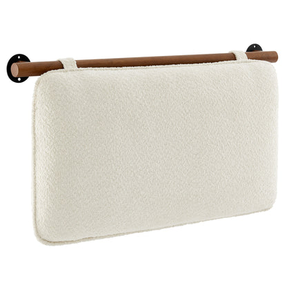 Modway - Anela Wall-Mounted Chenille Upholstered Twin Headboard by Modway  Bedroom Headboards Brown - MOD-7205-CRE-WAL