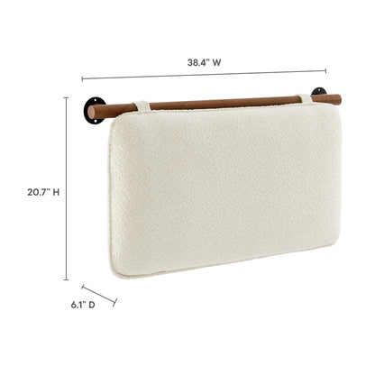 Modway - Anela Wall-Mounted Chenille Upholstered Twin Headboard by Modway  Bedroom Headboards Brown - MOD-7205-CRE-WAL