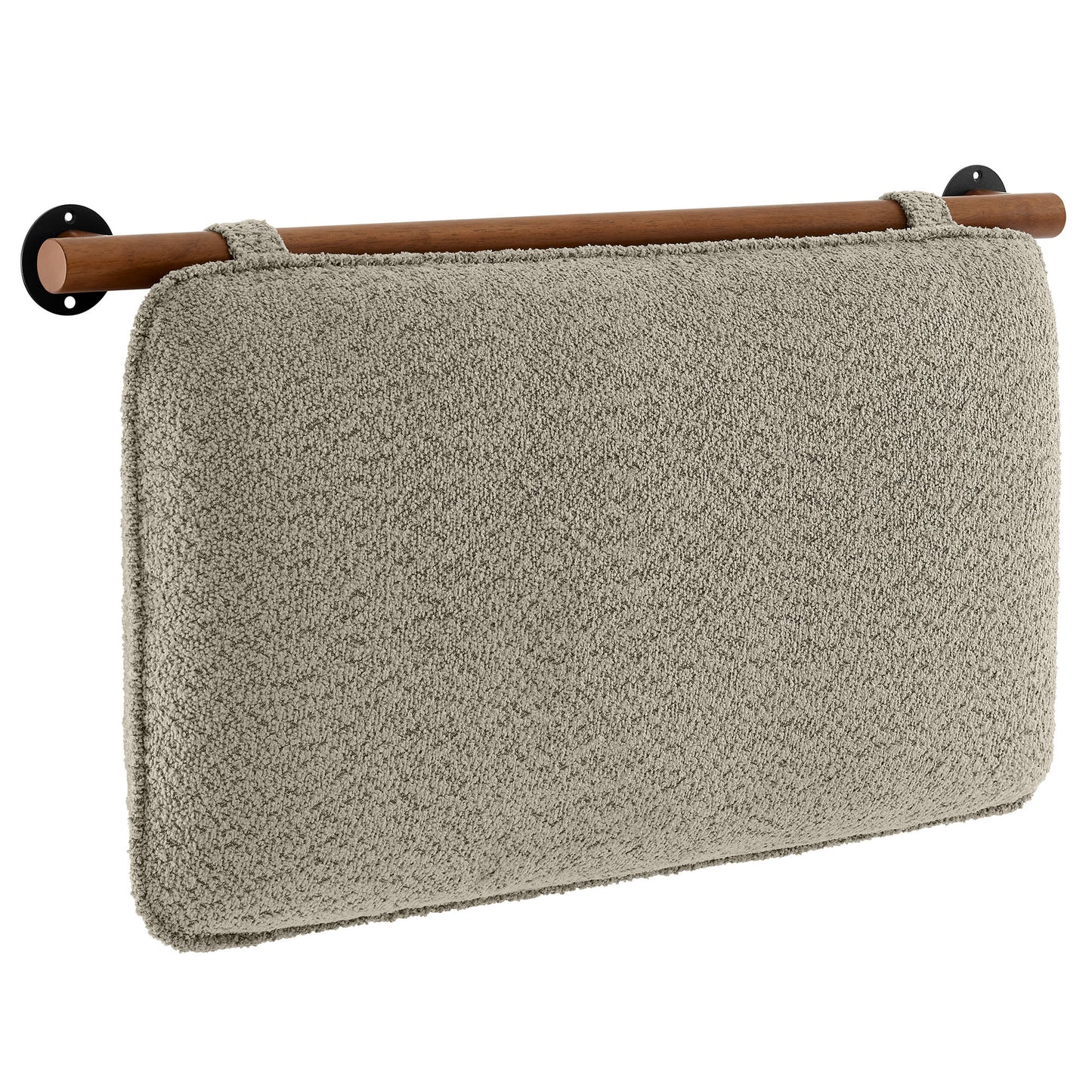 Modway - Anela Wall-Mounted Chenille Upholstered Twin Headboard by Modway  Bedroom Headboards Brown - MOD-7205-OAT-WAL