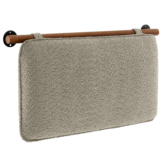 Modway - Anela Wall-Mounted Chenille Upholstered Twin Headboard by Modway  Bedroom Headboards Brown - MOD-7205-OAT-WAL