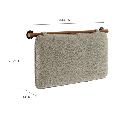 Modway - Anela Wall-Mounted Chenille Upholstered Twin Headboard by Modway  Bedroom Headboards Brown - MOD-7205-OAT-WAL