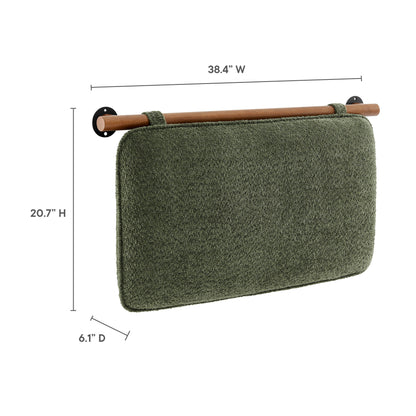 Modway - Anela Wall-Mounted Chenille Upholstered Twin Headboard by Modway  Bedroom Headboards Brown - MOD-7205-SGE-WAL