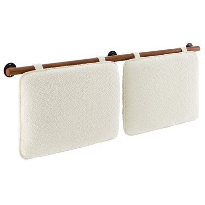 Modway - Anela Wall-Mounted Chenille Upholstered Queen Headboard by Modway  Bedroom Headboards Brown - MOD-7212-CRE-WAL