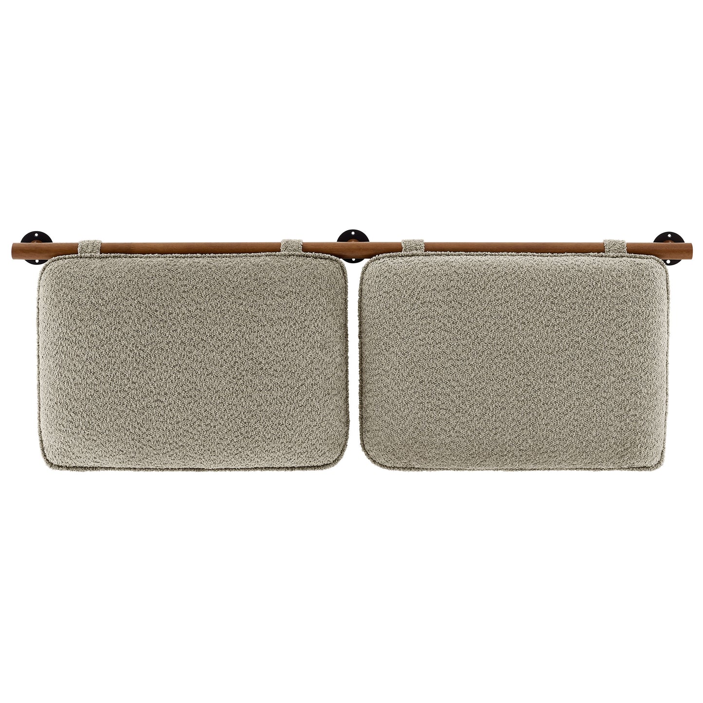 Modway - Anela Wall-Mounted Chenille Upholstered Queen Headboard by Modway  Bedroom Headboards Brown - MOD-7212-OAT-WAL