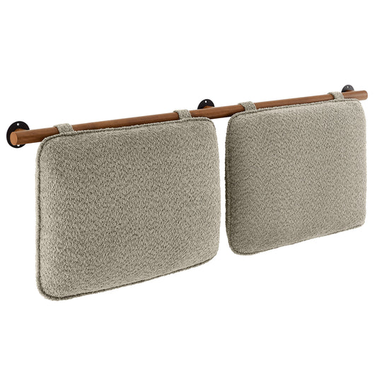 Modway - Anela Wall-Mounted Chenille Upholstered King Size Headboard by Modway  Bedroom Headboards Brown - MOD-7213-OAT-WAL