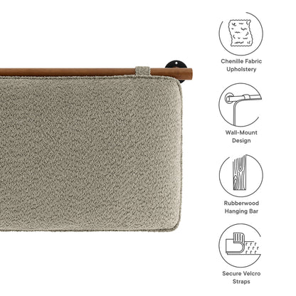 Modway - Anela Wall-Mounted Chenille Upholstered King Size Headboard by Modway  Bedroom Headboards Brown - MOD-7213-OAT-WAL