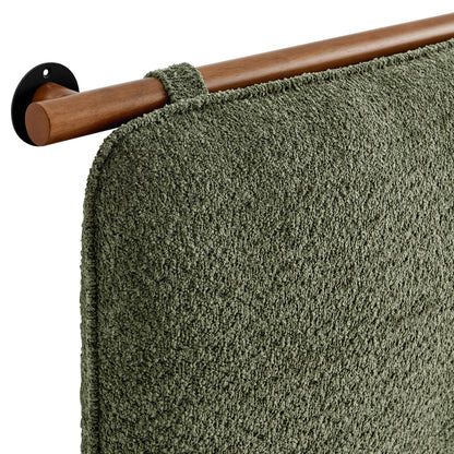 Modway - Anela Wall-Mounted Chenille Upholstered King Size Headboard by Modway  Bedroom Headboards Brown - MOD-7213-SGE-WAL