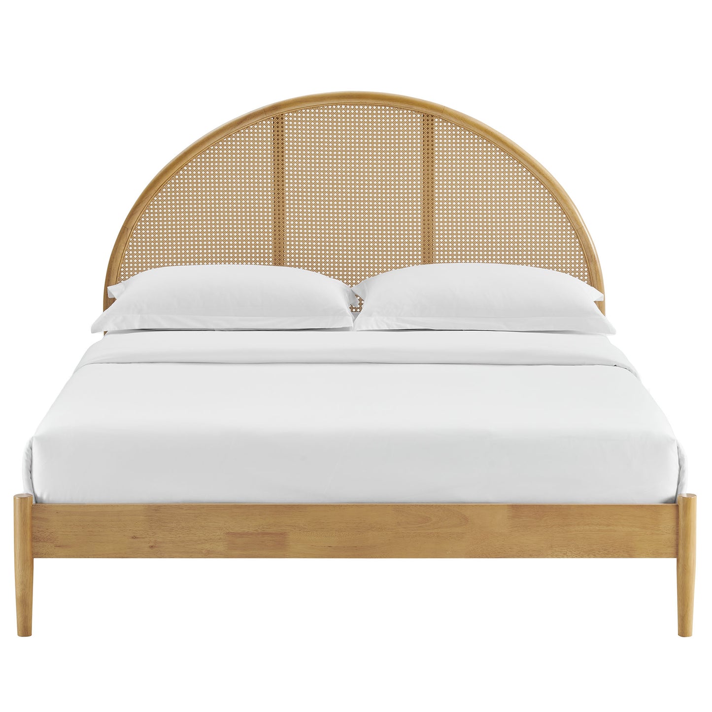 Modway - Odette Queen Arched Rattan Cane Platform Bed by Modway  Bedroom Beds Brown - MOD-7214-OAK