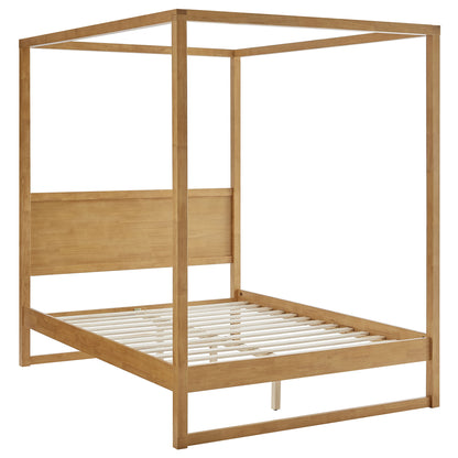 Modway - Alva Queen Wood Canopy Platform Bed by Modway  Bedroom Beds Brown - MOD-7215-OAK