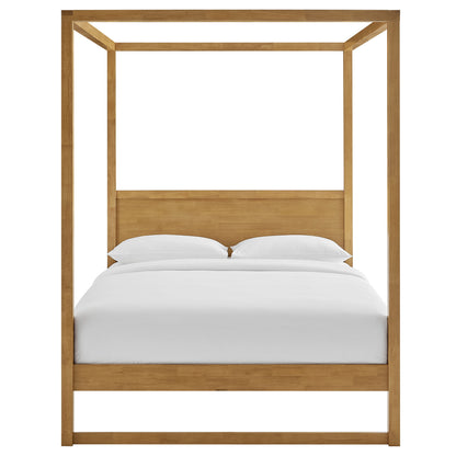 Modway - Alva Queen Wood Canopy Platform Bed by Modway  Bedroom Beds Brown - MOD-7215-OAK