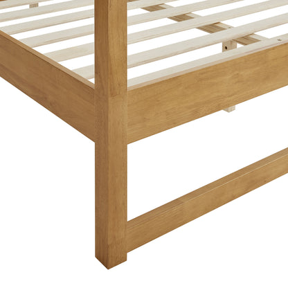 Modway - Alva Queen Wood Canopy Platform Bed by Modway  Bedroom Beds Brown - MOD-7215-OAK