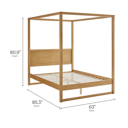 Modway - Alva Queen Wood Canopy Platform Bed by Modway  Bedroom Beds Brown - MOD-7215-OAK