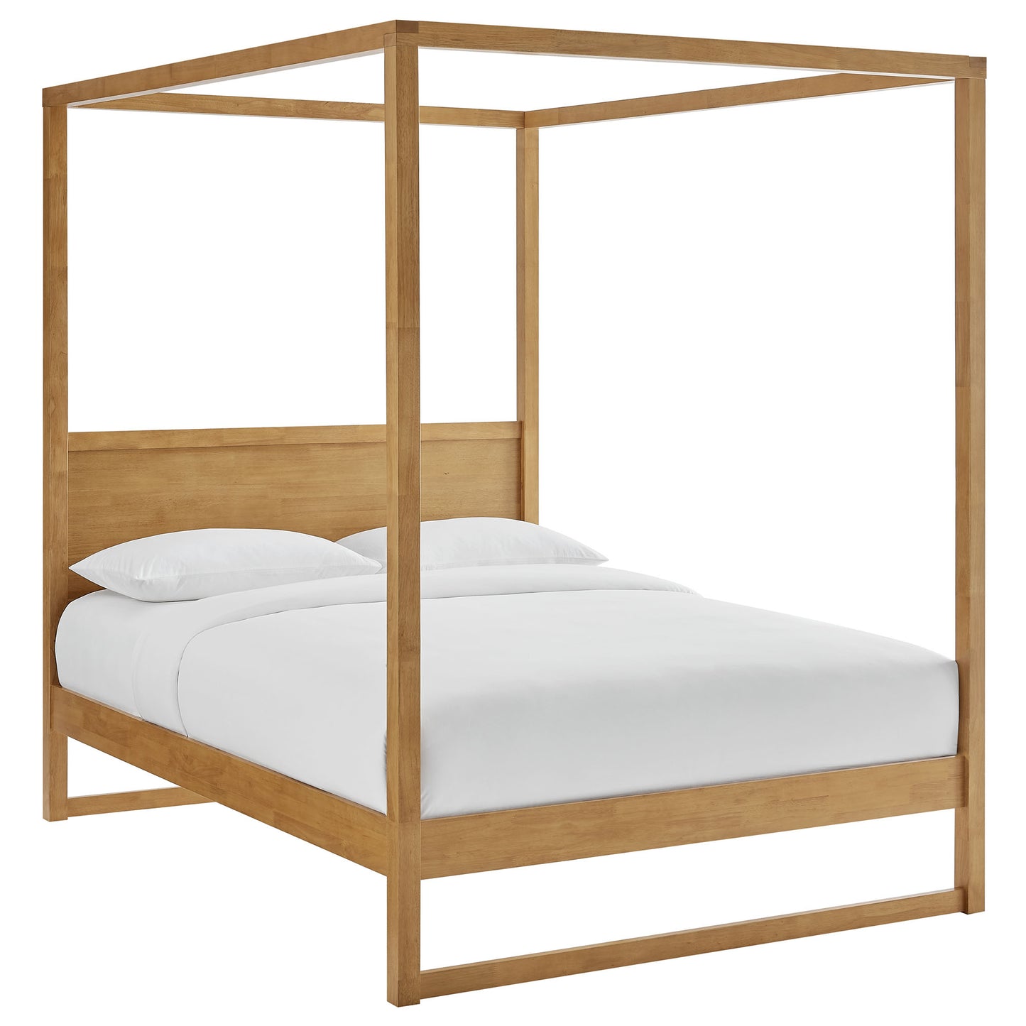 Modway - Alva King Wood Canopy Platform Bed by Modway  Bedroom Beds Brown - MOD-7216-OAK