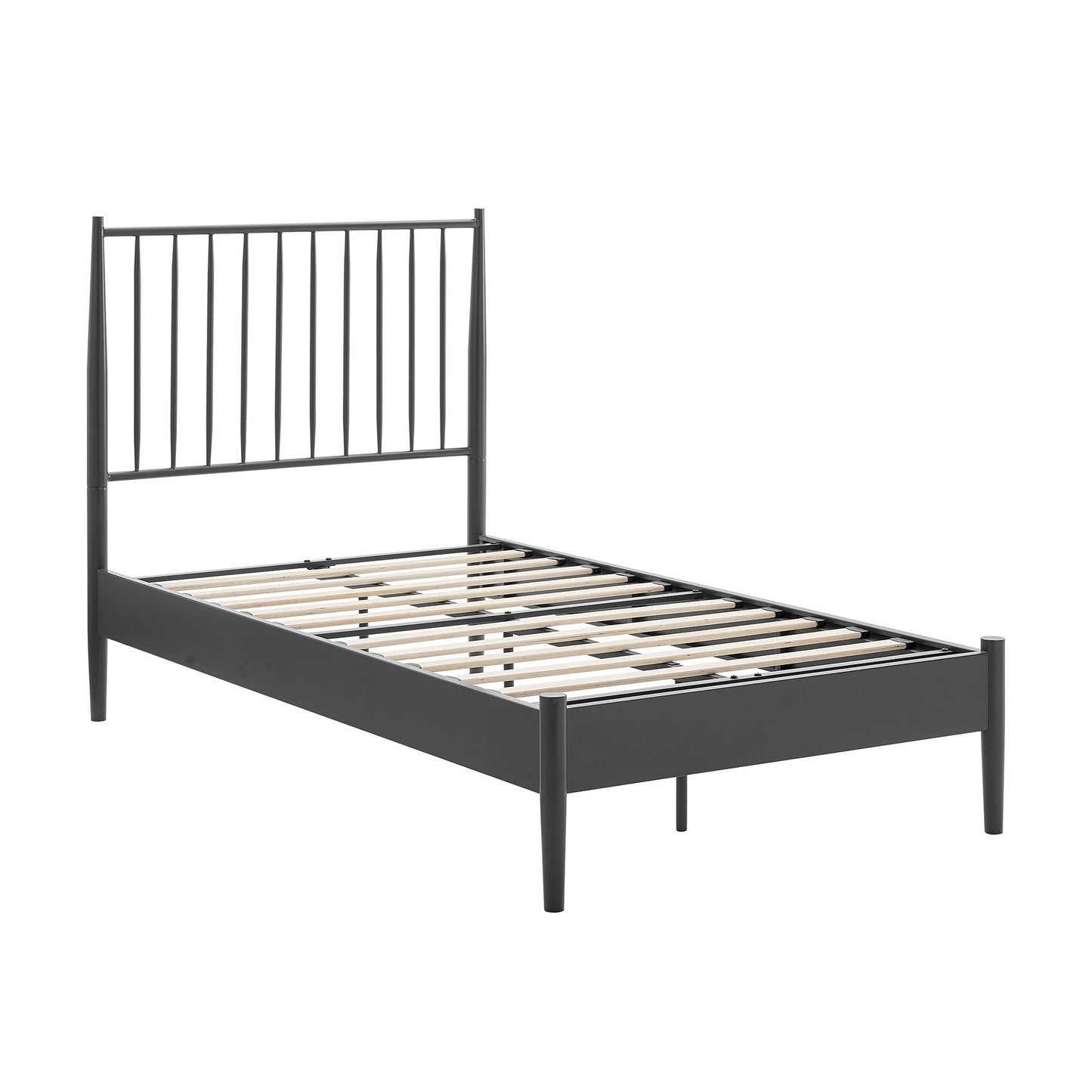 Modway - Adair Spindle Metal Twin Platform Bed by Modway  Bedroom Beds Black - MOD-7217-CHA