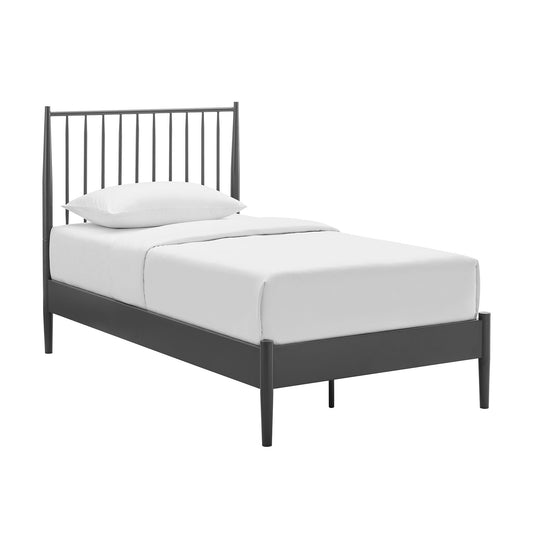 Modway - Adair Spindle Metal Twin Platform Bed by Modway  Bedroom Beds Black - MOD-7217-CHA