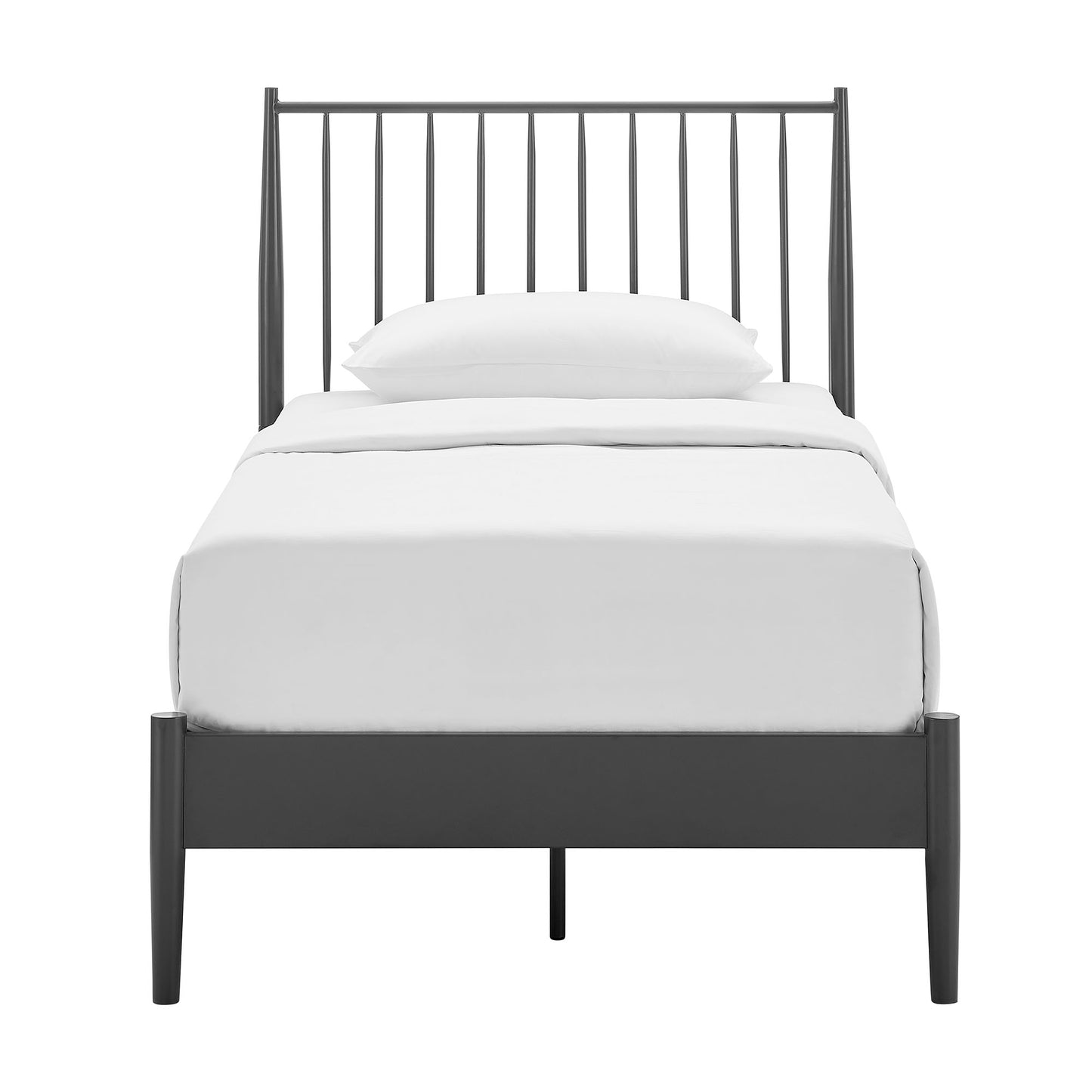Modway - Adair Spindle Metal Twin Platform Bed by Modway  Bedroom Beds Black - MOD-7217-CHA