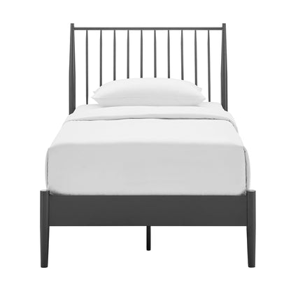 Modway - Adair Spindle Metal Twin Platform Bed by Modway  Bedroom Beds Black - MOD-7217-CHA