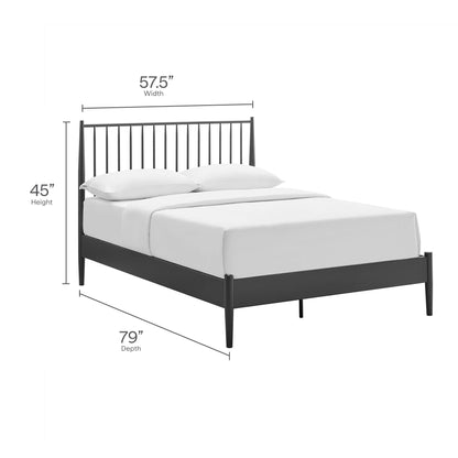 Modway - Adair Spindle Metal Full Platform Bed by Modway  Bedroom Beds Black - MOD-7218-CHA