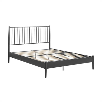 Modway - Adair Spindle Metal Queen Platform Bed by Modway  Bedroom Beds Black - MOD-7219-CHA