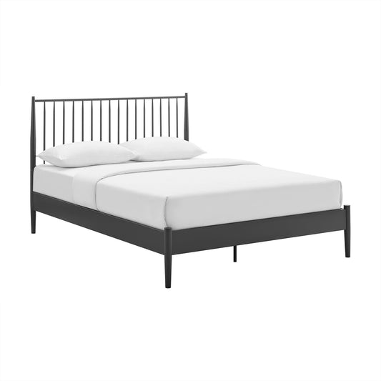 Modway - Adair Spindle Metal Queen Platform Bed by Modway  Bedroom Beds Black - MOD-7219-CHA