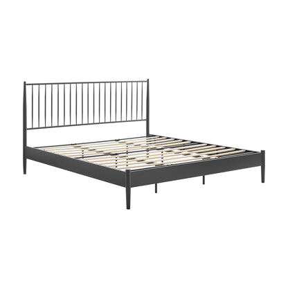 Modway - Adair Spindle Metal King Platform Bed by Modway  Bedroom Beds Black - MOD-7220-CHA