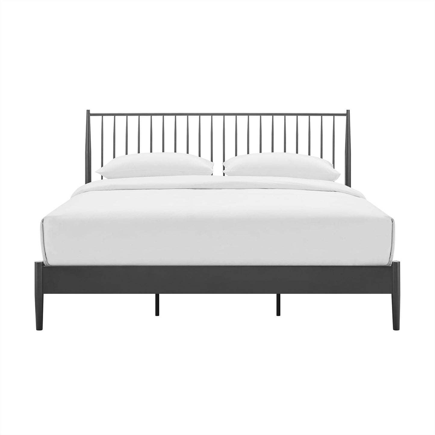 Modway - Adair Spindle Metal King Platform Bed by Modway  Bedroom Beds Black - MOD-7220-CHA