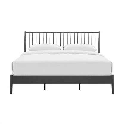 Modway - Adair Spindle Metal King Platform Bed by Modway  Bedroom Beds Black - MOD-7220-CHA