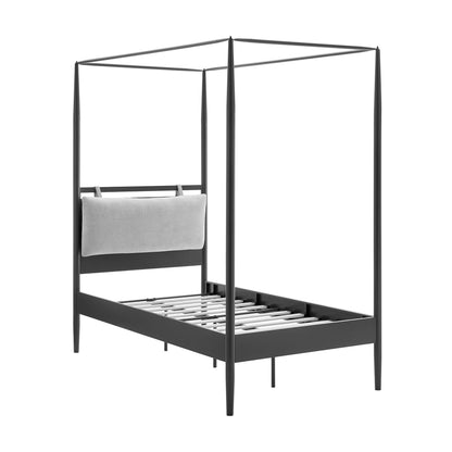 Modway - Marlowe 4-Poster Canopy Metal Twin Platform Bed by Modway  Bedroom Beds Black - MOD-7221-CHA-NPT