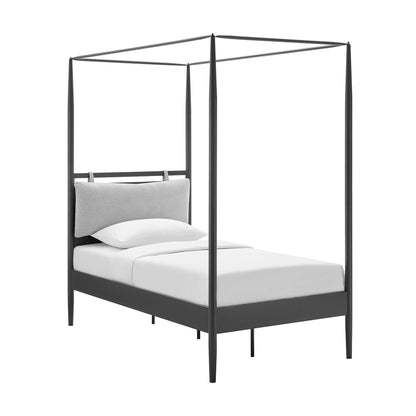 Modway - Marlowe 4-Poster Canopy Metal Twin Platform Bed by Modway  Bedroom Beds Black - MOD-7221-CHA-NPT