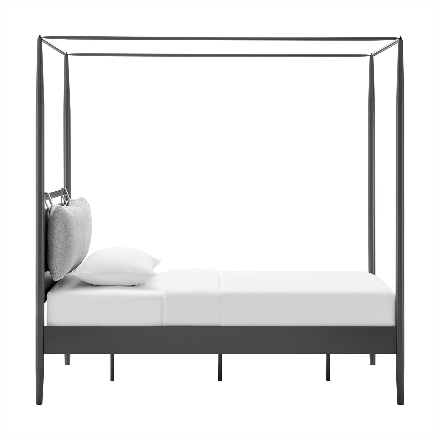 Modway - Marlowe 4-Poster Canopy Metal Twin Platform Bed by Modway  Bedroom Beds Black - MOD-7221-CHA-NPT