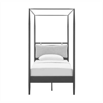 Modway - Marlowe 4-Poster Canopy Metal Twin Platform Bed by Modway  Bedroom Beds Black - MOD-7221-CHA-NPT