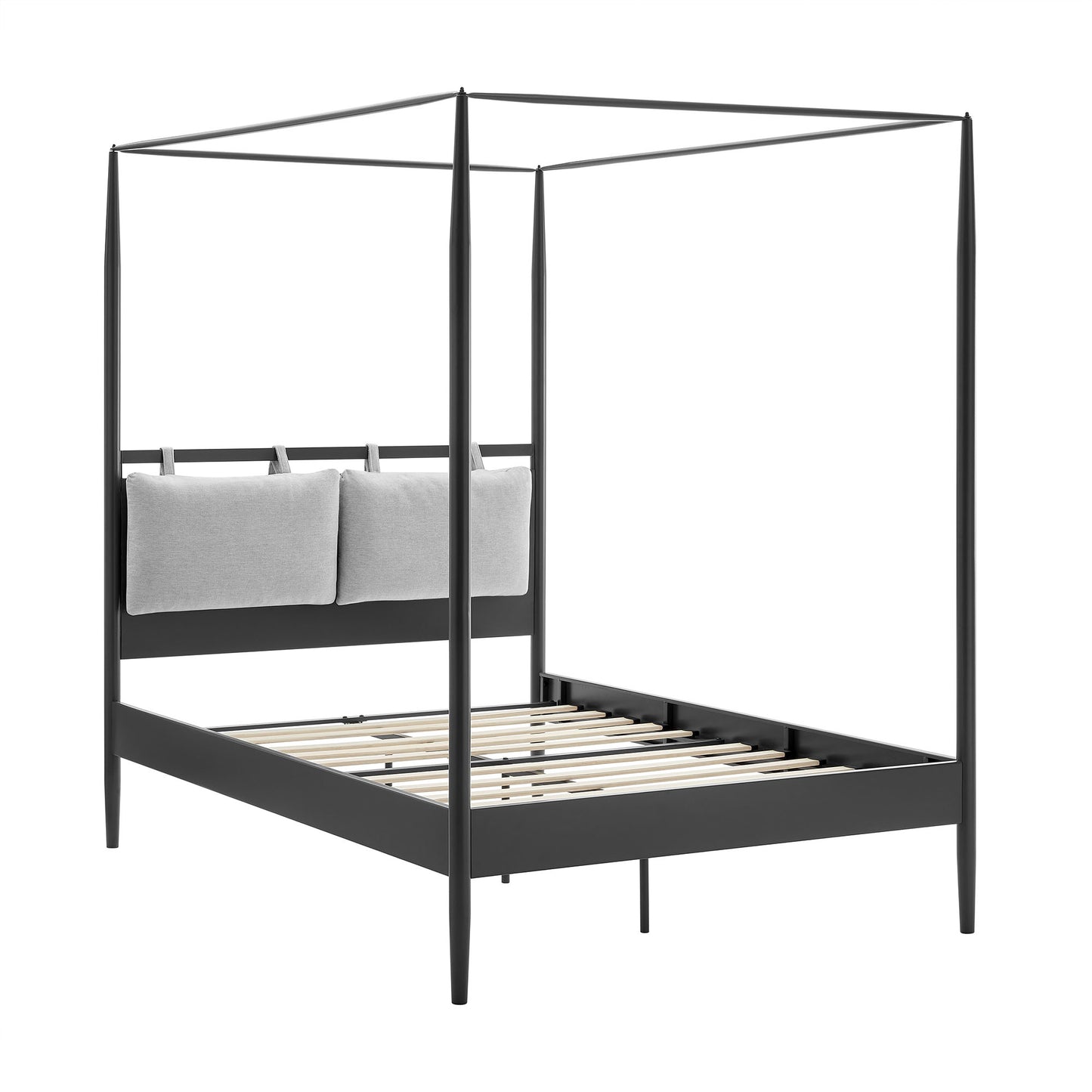 Modway - Marlowe 4-Poster Canopy Metal Full Platform Bed by Modway  Bedroom Beds Black - MOD-7222-CHA-NPT