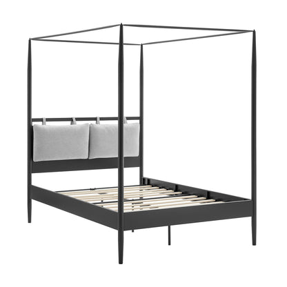 Modway - Marlowe 4-Poster Canopy Metal Full Platform Bed by Modway  Bedroom Beds Black - MOD-7222-CHA-NPT
