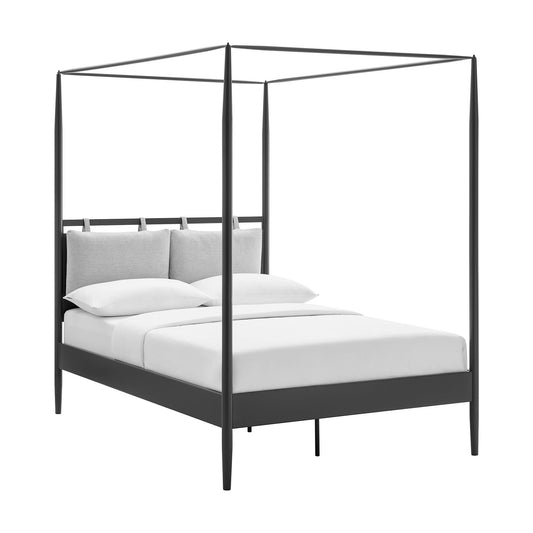 Modway - Marlowe 4-Poster Canopy Metal Full Platform Bed by Modway  Bedroom Beds Black - MOD-7222-CHA-NPT
