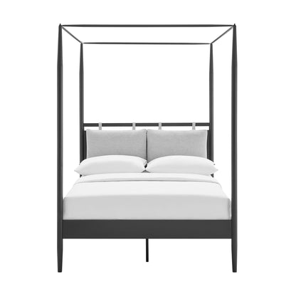 Modway - Marlowe 4-Poster Canopy Metal Full Platform Bed by Modway  Bedroom Beds Black - MOD-7222-CHA-NPT
