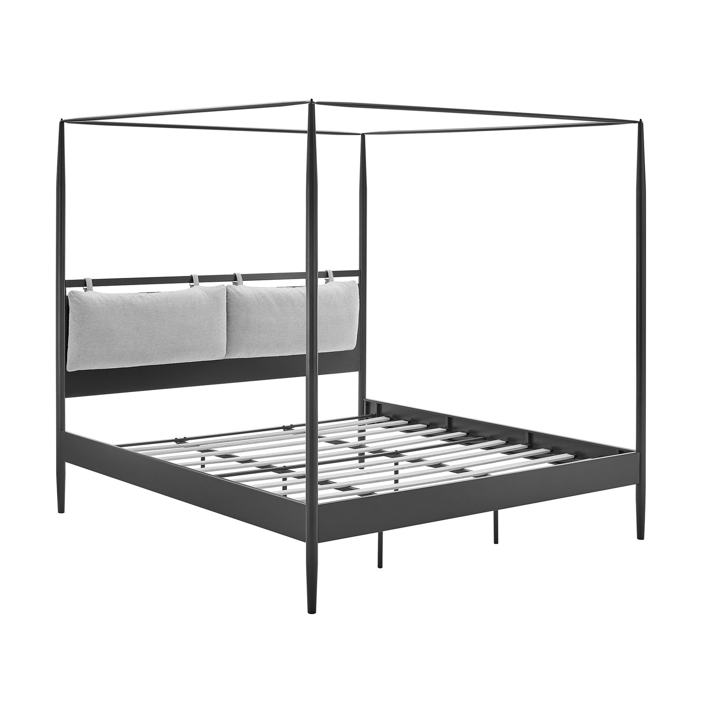 Modway - Marlowe 4-Poster Canopy Metal King Platform Bed by Modway  Bedroom Beds Black - MOD-7224-CHA-NPT