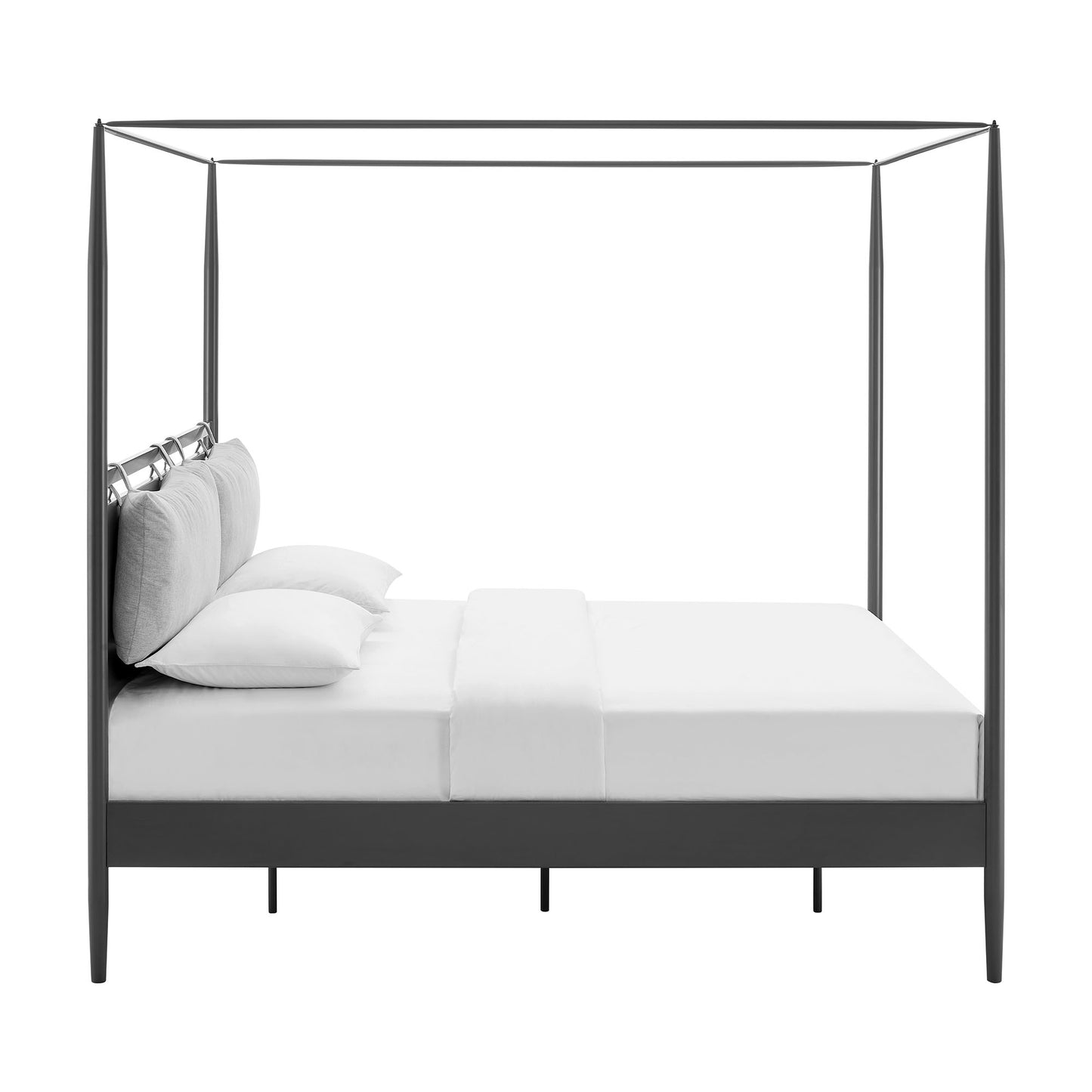 Modway - Marlowe 4-Poster Canopy Metal King Platform Bed by Modway  Bedroom Beds Black - MOD-7224-CHA-NPT