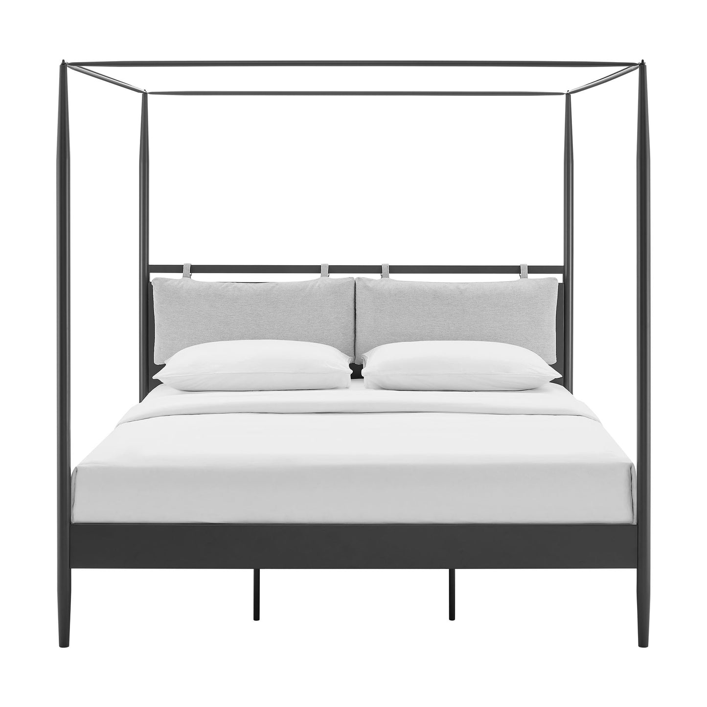 Modway - Marlowe 4-Poster Canopy Metal King Platform Bed by Modway  Bedroom Beds Black - MOD-7224-CHA-NPT