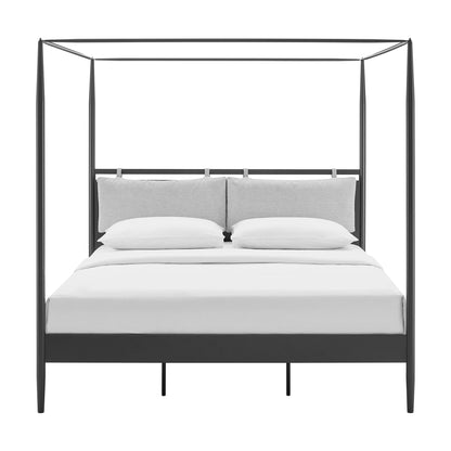 Modway - Marlowe 4-Poster Canopy Metal King Platform Bed by Modway  Bedroom Beds Black - MOD-7224-CHA-NPT