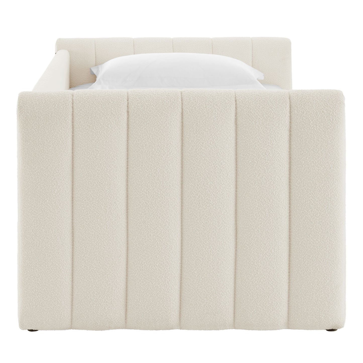 Modway - Veyla Channel Tufted Boucle Twin Daybed With Trundle by Modway Bedroom Beds Cloud - MOD-7235-CLO