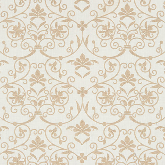 JF Fabrics MONTIS 34 Fabric Traditional,Transitional,Contemporary,Floral Creme,Beige  Embroidery - 7628834 J8201