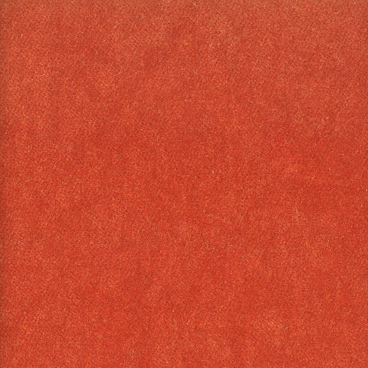 STOUT TEXTILES  UPHOLSTERY,VELVET TRADITIONAL, SOLID TERRACOTTA   - MOOR-41