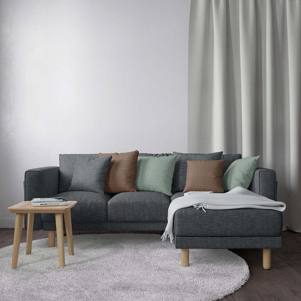 NJ Stature Capri woven plain upholstery fabric in a rich Capri blue color, showcasing smooth texture and durable weave suitable for upholstery, cushions, drapery, and interior design projects.