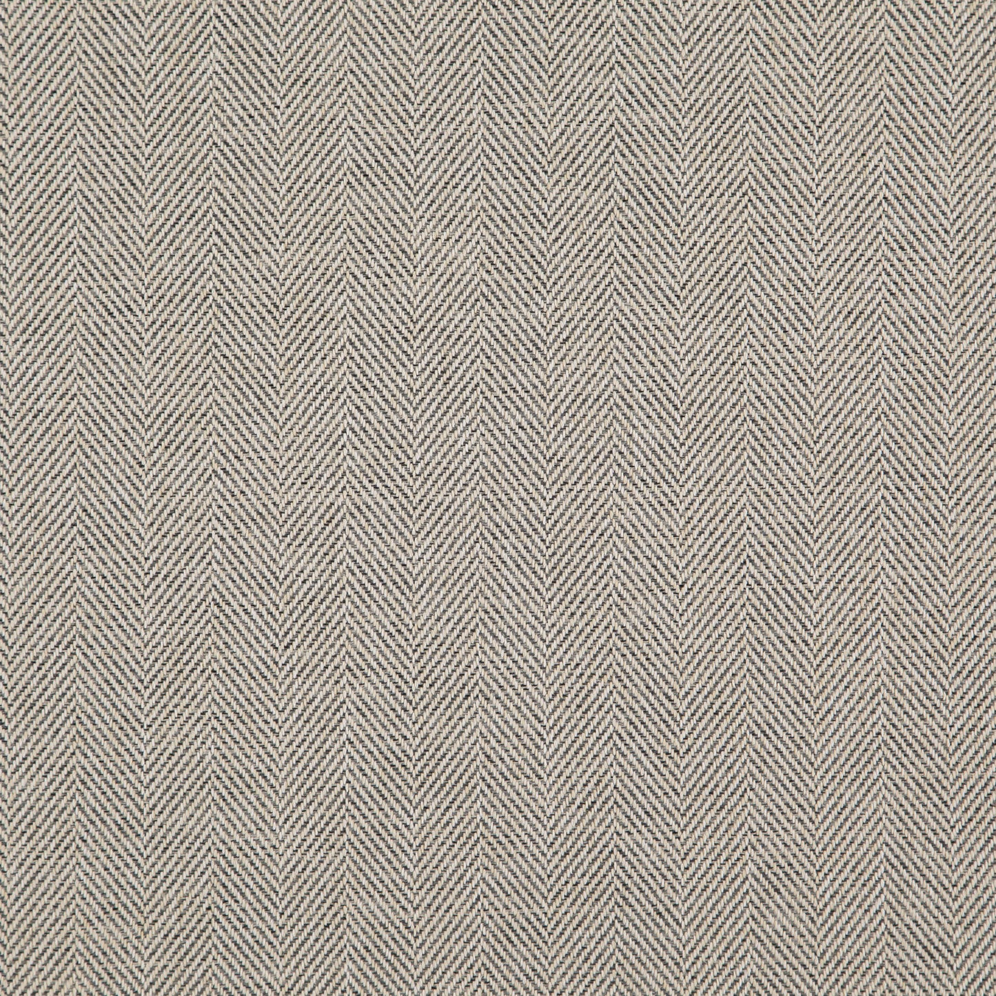 Beige & gray herringbone tweed fabric, wool blend, classic suit upholstery texture.