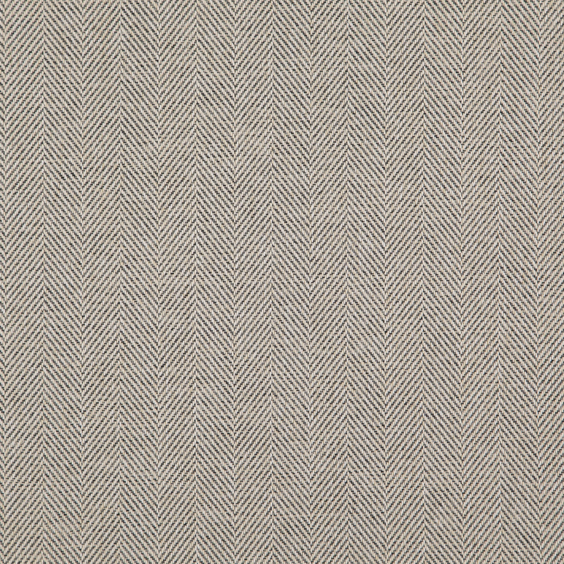 Beige & gray herringbone tweed fabric, wool blend, classic suit upholstery texture.