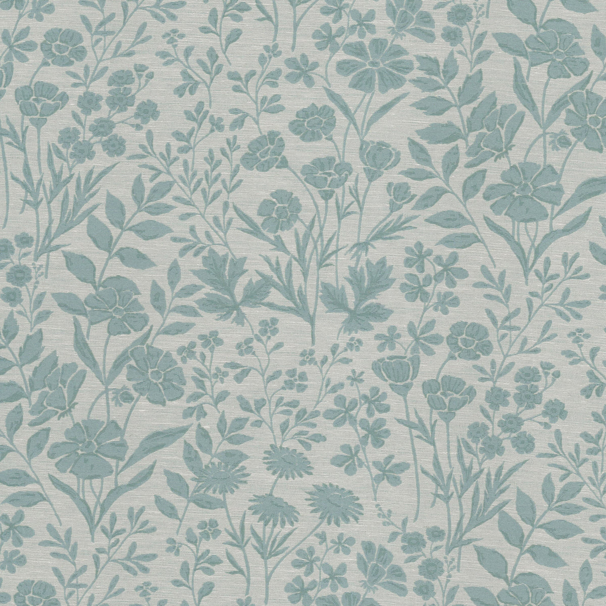 STOUT TEXTILES  DRAPERY,JACQUARD TRANSITIONAL,, FLORAL LAGOON   - MOZA-1