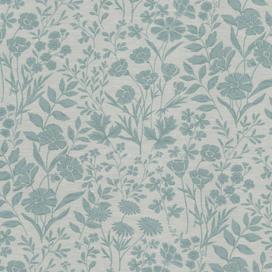 STOUT TEXTILES  DRAPERY,JACQUARD TRANSITIONAL,, FLORAL LAGOON   - MOZA-1