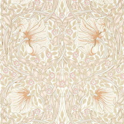 MORRIS & CO Pimpernel Wallpaper Leaves , Trees Cochineal Pink  Surface- Printed Wallpaper - MSIM217064