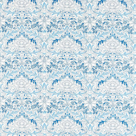 MORRIS & CO Simply Severn Fabric Contemporary, Floral Woad   - MSIM226902